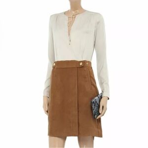 Diane Von Furstenberg Sibylla Two-Toned Long Sleeve Dress *TheRealReal tags